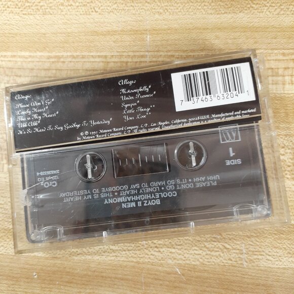 Boyz II Men Cooleyhighharmony Cassette 1991 Motown Record So Hard to Say Goodbye - Picture 3 of 8